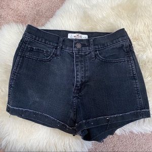 Hollister Co Black Denim Shorts